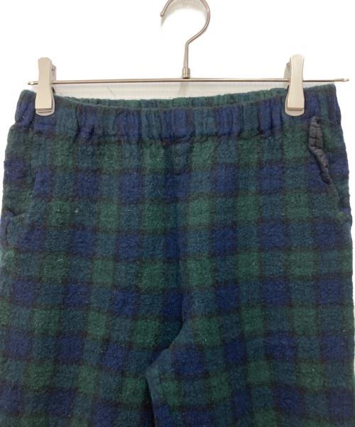 tricot COMME des GARCONS（トリココムデギャルソン）tricot COMME des GARCONS (トリココムデギャルソン) 縮絨加工ブラックウォッチチェックパンツ グリーン サイズ:不明　の古着・服飾アイテム