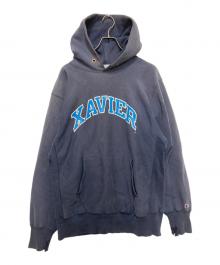 Champion（チャンピオン）の古着「リバースウィーブスウェットパーカー」｜ネイビー