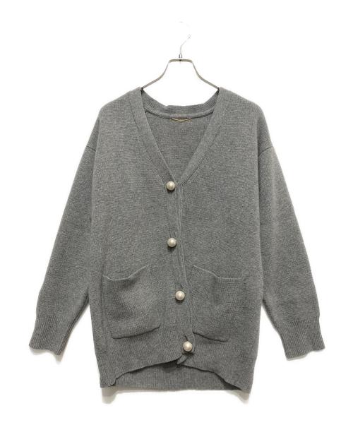 L'Appartement DEUXIEME CLASSE（アパルトモンドゥーズィエムクラス）L'Appartement DEUXIEME CLASSE (アパルトモンドゥーズィエムクラス) Pearl botton V／N C／D カーディガン グレー サイズ:FREEの古着・服飾アイテム
