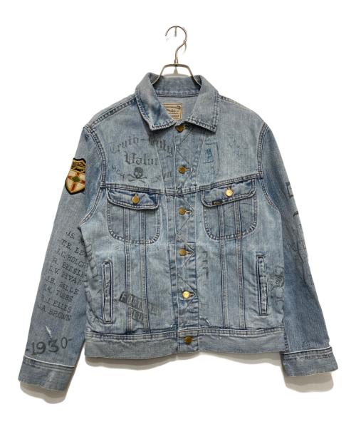 POLO RALPH LAUREN（ポロ・ラルフローレン）POLO RALPH LAUREN (ポロ・ラルフローレン) グラフィックプリントトラッカージャケット インディゴ サイズ:Mの古着・服飾アイテム