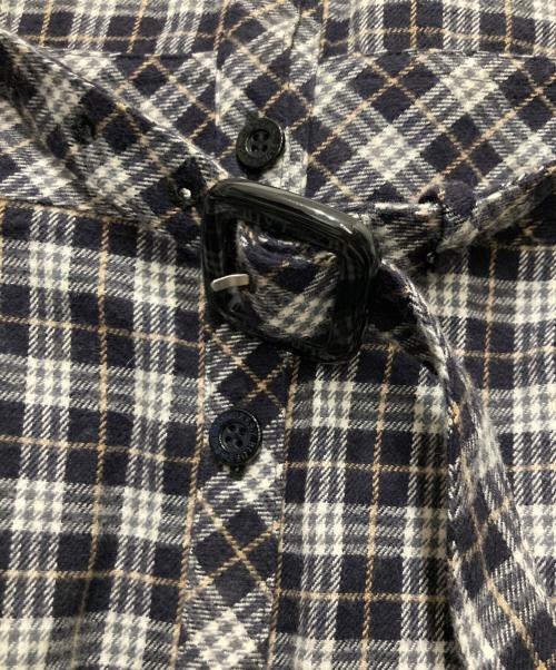 BURBERRY BLUE LABEL（バーバリー ブルー レーベル）BURBERRY BLUE LABEL (バーバリー ブルー レーベル) チェックシャツワンピース ネイビー サイズ:38の古着・服飾アイテム