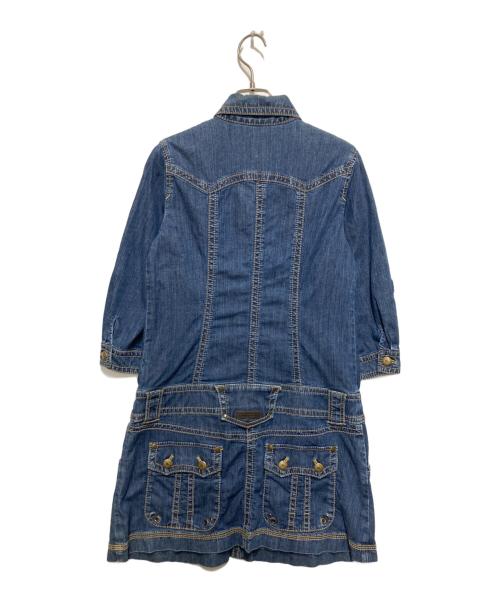 BURBERRY BLUE LABEL（バーバリー ブルー レーベル）BURBERRY BLUE LABEL (バーバリー ブルー レーベル) 金釦デニムシャツワンピース インディゴ サイズ:38の古着・服飾アイテム