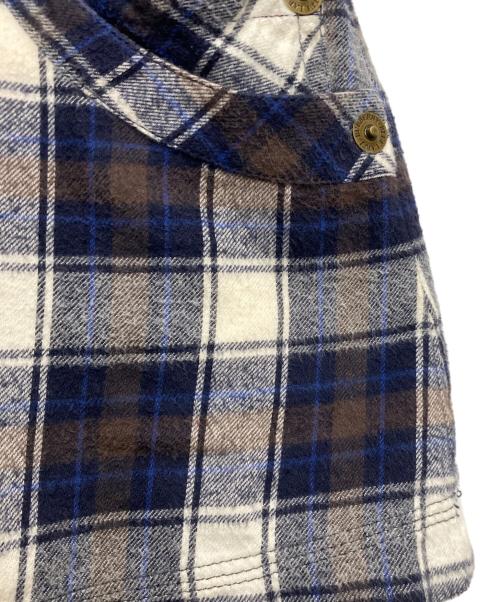 BURBERRY BLUE LABEL（バーバリー ブルー レーベル）BURBERRY BLUE LABEL (バーバリー ブルー レーベル) 刺繍チェックシャツワンピース ネイビー サイズ:38の古着・服飾アイテム