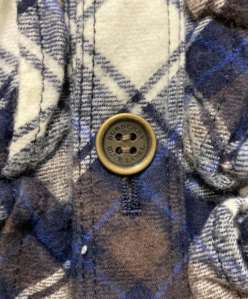 BURBERRY BLUE LABEL（バーバリー ブルー レーベル）BURBERRY BLUE LABEL (バーバリー ブルー レーベル) 刺繍チェックシャツワンピース ネイビー サイズ:38の古着・服飾アイテム