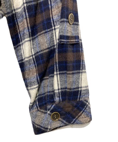 BURBERRY BLUE LABEL（バーバリー ブルー レーベル）BURBERRY BLUE LABEL (バーバリー ブルー レーベル) 刺繍チェックシャツワンピース ネイビー サイズ:38の古着・服飾アイテム
