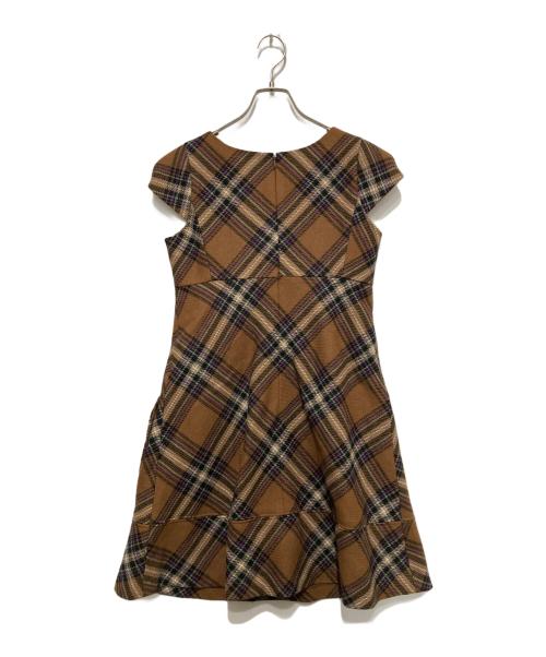 BURBERRY BLUE LABEL（バーバリー ブルー レーベル）BURBERRY BLUE LABEL (バーバリー ブルー レーベル) カシミヤ・モヘヤコンウールワンピース ブラウン サイズ:38の古着・服飾アイテム