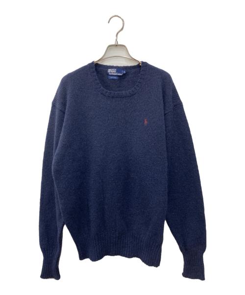 POLO RALPH LAUREN（ポロ・ラルフローレン）POLO RALPH LAUREN (ポロ・ラルフローレン) シャギーニット ネイビー サイズ:XLの古着・服飾アイテム