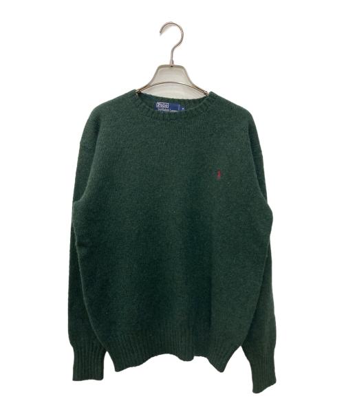 POLO RALPH LAUREN（ポロ・ラルフローレン）POLO RALPH LAUREN (ポロ・ラルフローレン) シャギーニット グリーン サイズ:Mの古着・服飾アイテム