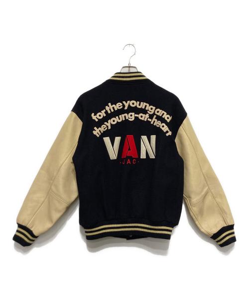 VAN（ヴァン）VAN (ヴァン) ワッペンスタジャン ベージュ×ブラック サイズ:Lの古着・服飾アイテム