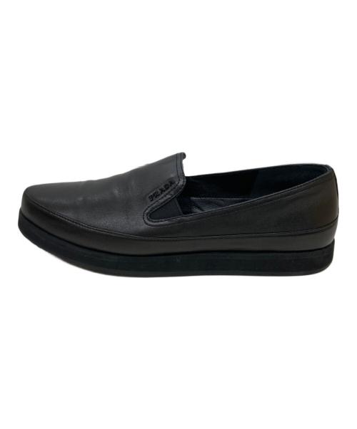 PRADA（プラダ）PRADA (プラダ) レザースリッポン ブラック サイズ:SIZE 381/2の古着・服飾アイテム