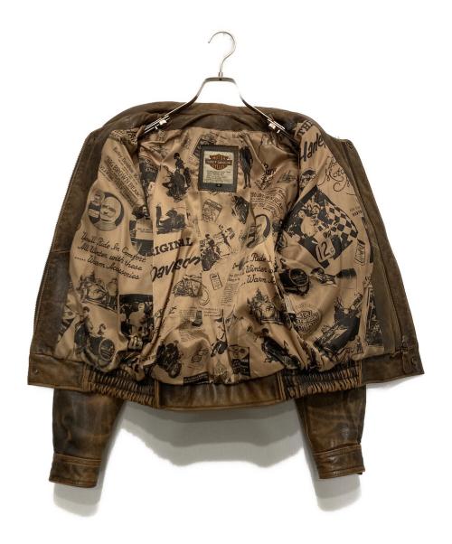 HARLEY-DAVIDSON（ハーレーダビッドソン）HARLEY-DAVIDSON (ハーレーダビッドソン) レザージャケット ブラウン サイズ:Mの古着・服飾アイテム