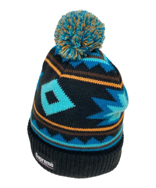 SUPREME（シュプリーム）Supreme (シュプリーム) Southwest Beanie ブラック×ブルーの古着・服飾アイテム