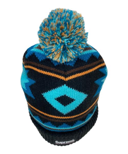 SUPREME（シュプリーム）Supreme (シュプリーム) Southwest Beanie ブラック×ブルーの古着・服飾アイテム