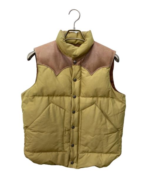 SUGAR CANE（シュガーケーン）SUGAR CANE (シュガーケーン) レザーヨークダウンベスト ベージュ サイズ:Mの古着・服飾アイテム