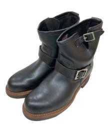 RED WING（レッドウィング）の古着「8インチ ショートエンジニアブーツ」｜ブラック