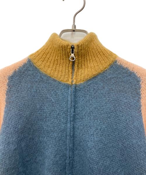 DIESEL（ディーゼル）DIESEL (ディーゼル) モヘアジップアップニット オレンジ×ブルー サイズ:xsの古着・服飾アイテム