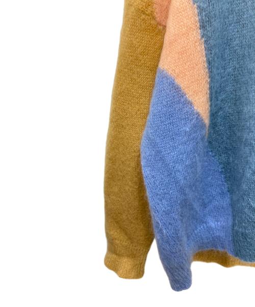 DIESEL（ディーゼル）DIESEL (ディーゼル) モヘアジップアップニット オレンジ×ブルー サイズ:xsの古着・服飾アイテム