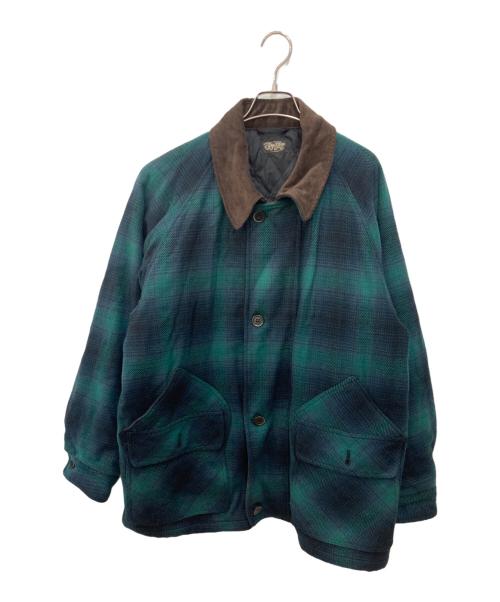 SUGAR CANE（シュガーケーン）SUGAR CANE (シュガーケーン) OMBRE PLAID HEAVY FLANNEL HUNTING JACKET グリーン サイズ:Ⅼの古着・服飾アイテム