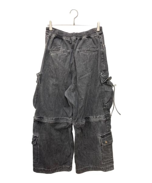 MAISON SPECIAL（メゾンスペシャル）MAISON SPECIAL (メゾンスペシャル) Big Pocket 2WAY Denim Wide Cargo Pants ブラック サイズ:1の古着・服飾アイテム