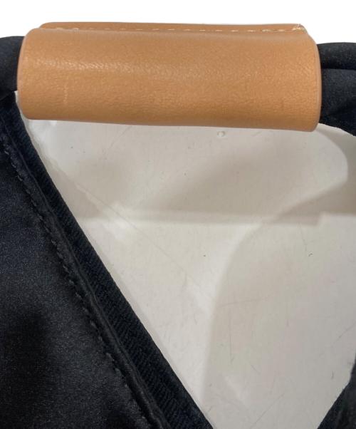 MM6 Maison Margiela（エムエムシックスメゾンマルジェラ）MM6 Maison Margiela (エムエムシックスメゾンマルジェラ) ジャパニーズ サテン ミニバッグ ブラックの古着・服飾アイテム