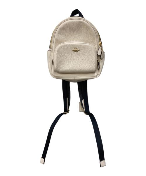 COACH（コーチ）COACH (コーチ) ミニレザーリュック アイボリーの古着・服飾アイテム