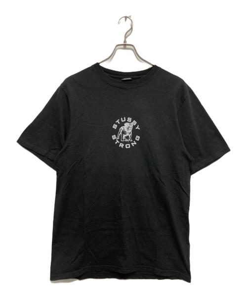 stussy（ステューシー）stussy (ステューシー) Strong Mac Tee Pigment Dyed ブラック サイズ:Sの古着・服飾アイテム