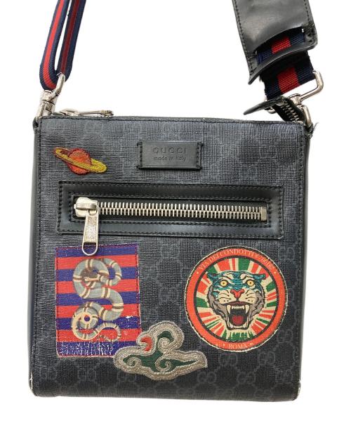 GUCCI（グッチ）GUCCI (グッチ) クーリエ GGスプリーム メッセンジャーバッグ ブラックの古着・服飾アイテム