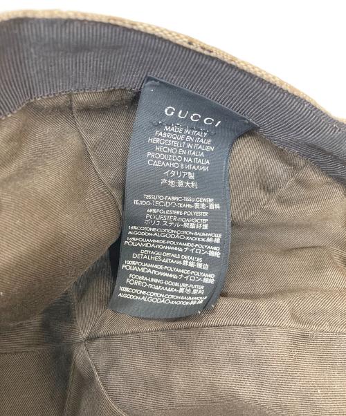 GUCCI（グッチ）GUCCI (グッチ) オリジナルGGキャンバス ベースボール キャップ ブラウン サイズ:L59の古着・服飾アイテム