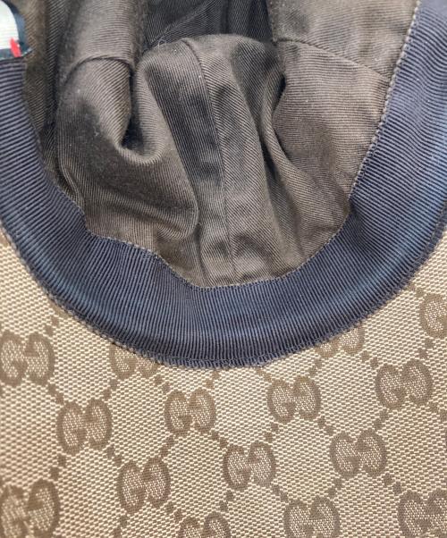 GUCCI（グッチ）GUCCI (グッチ) オリジナルGGキャンバス ベースボール キャップ ブラウン サイズ:L59の古着・服飾アイテム