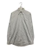 HERMESエルメス）の古着「ストライプシャツ」｜グレー