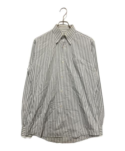 HERMES（エルメス）HERMES (エルメス) ストライプシャツ グレー サイズ:39の古着・服飾アイテム