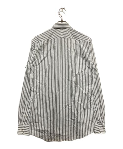 HERMES（エルメス）HERMES (エルメス) ストライプシャツ グレー サイズ:39の古着・服飾アイテム