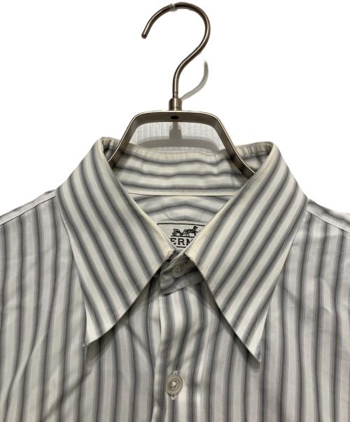 HERMES（エルメス）HERMES (エルメス) ストライプシャツ グレー サイズ:39の古着・服飾アイテム