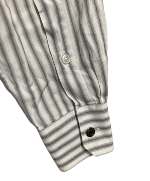 HERMES（エルメス）HERMES (エルメス) ストライプシャツ グレー サイズ:39の古着・服飾アイテム