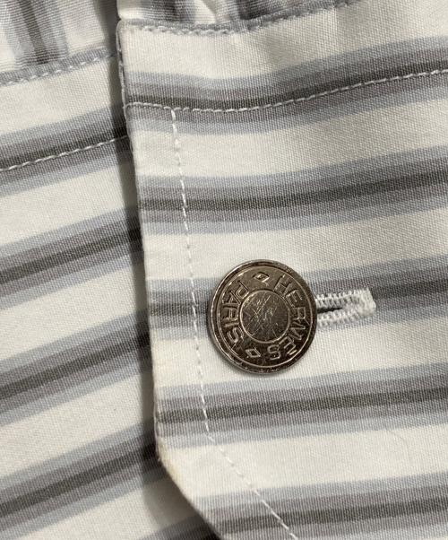HERMES（エルメス）HERMES (エルメス) ストライプシャツ グレー サイズ:39の古着・服飾アイテム