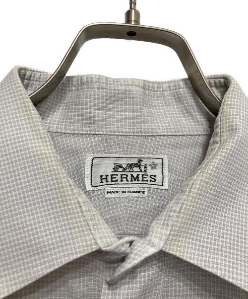 HERMES（エルメス）HERMES (エルメス) チェックシャツ グレー サイズ:41の古着・服飾アイテム