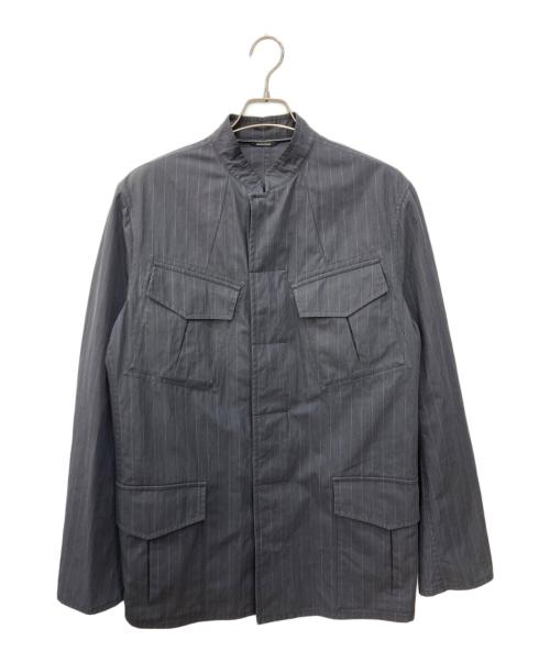 HERMES（エルメス）HERMES (エルメス) M-65 STRIPE FIELD JACKET ネイビー サイズ:48の古着・服飾アイテム
