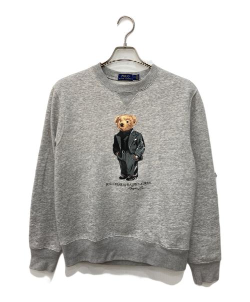 POLO RALPH LAUREN（ポロ・ラルフローレン）POLO RALPH LAUREN (ポロ・ラルフローレン) ポロベアプリントスウェット グレー サイズ:Sの古着・服飾アイテム