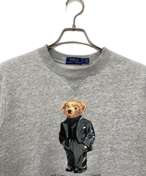 POLO RALPH LAUREN（ポロ・ラルフローレン）POLO RALPH LAUREN (ポロ・ラルフローレン) ポロベアプリントスウェット グレー サイズ:Sの古着・服飾アイテム