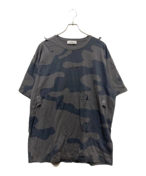 STONE ISLAND（ストーンアイランド）STONE ISLAND (ストーンアイランド) Structured Mercerised Jersey T-Shirt グレー サイズ:XXLの古着・服飾アイテム