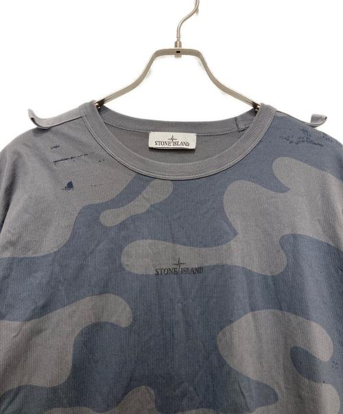 STONE ISLAND（ストーンアイランド）STONE ISLAND (ストーンアイランド) Structured Mercerised Jersey T-Shirt グレー サイズ:XXLの古着・服飾アイテム