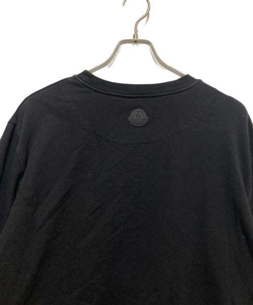 MONCLER（モンクレール）MONCLER (モンクレール) ルーズフィット レイヤードロゴプリントロングTシャツ ブラック サイズ: XXLの古着・服飾アイテム