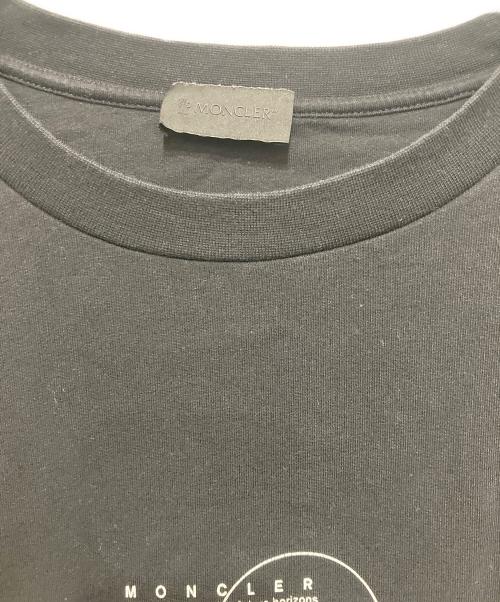 MONCLER（モンクレール）MONCLER (モンクレール) ルーズフィット レイヤードロゴプリントロングTシャツ ブラック サイズ: XXLの古着・服飾アイテム