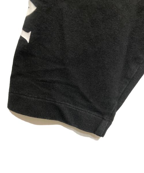 MONCLER（モンクレール）MONCLER (モンクレール) ルーズフィット レイヤードロゴプリントロングTシャツ ブラック サイズ: XXLの古着・服飾アイテム