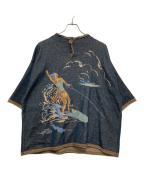 45Rフォーティファイブ・アール）の古着「サーフフラガールジャカードの908アウターTシャツ」｜インディゴ