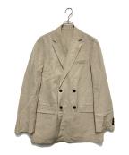 EMPORIO ARMANIエンポリオ アルマーニ）の古着「リネンブレンド ダブルブレスト ブレーザー」｜ベージュ