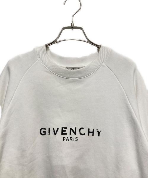 GIVENCHY（ジバンシィ）GIVENCHY (ジバンシィ) ジャパンタグ ロゴプリント クルーネックスウェット ホワイト サイズ:Sの古着・服飾アイテム
