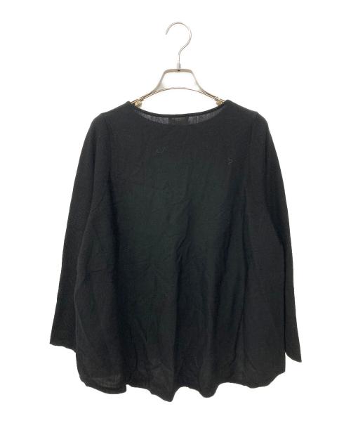 BALLSEY（ボールジィ）BALLSEY (ボールジィ) シルケットウール ワイドプルオーバー ブラック サイズ:Sの古着・服飾アイテム