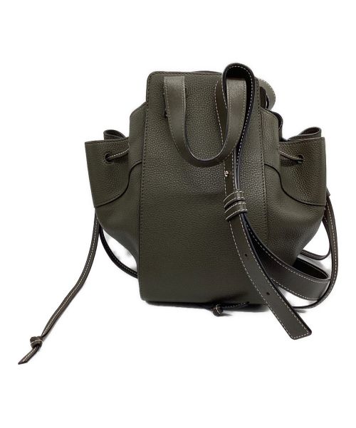 LOEWE（ロエベ）LOEWE (ロエベ) ミニハンモックドローストリングバッグ グリーンの古着・服飾アイテム