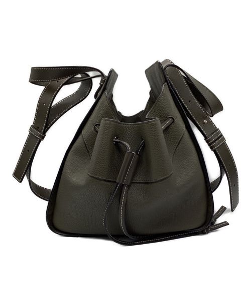 LOEWE（ロエベ）LOEWE (ロエベ) ミニハンモックドローストリングバッグ グリーンの古着・服飾アイテム